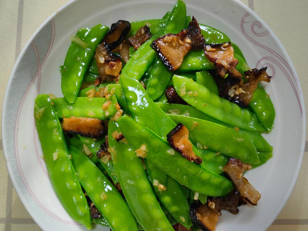 腊肉炒荷蘭豆
