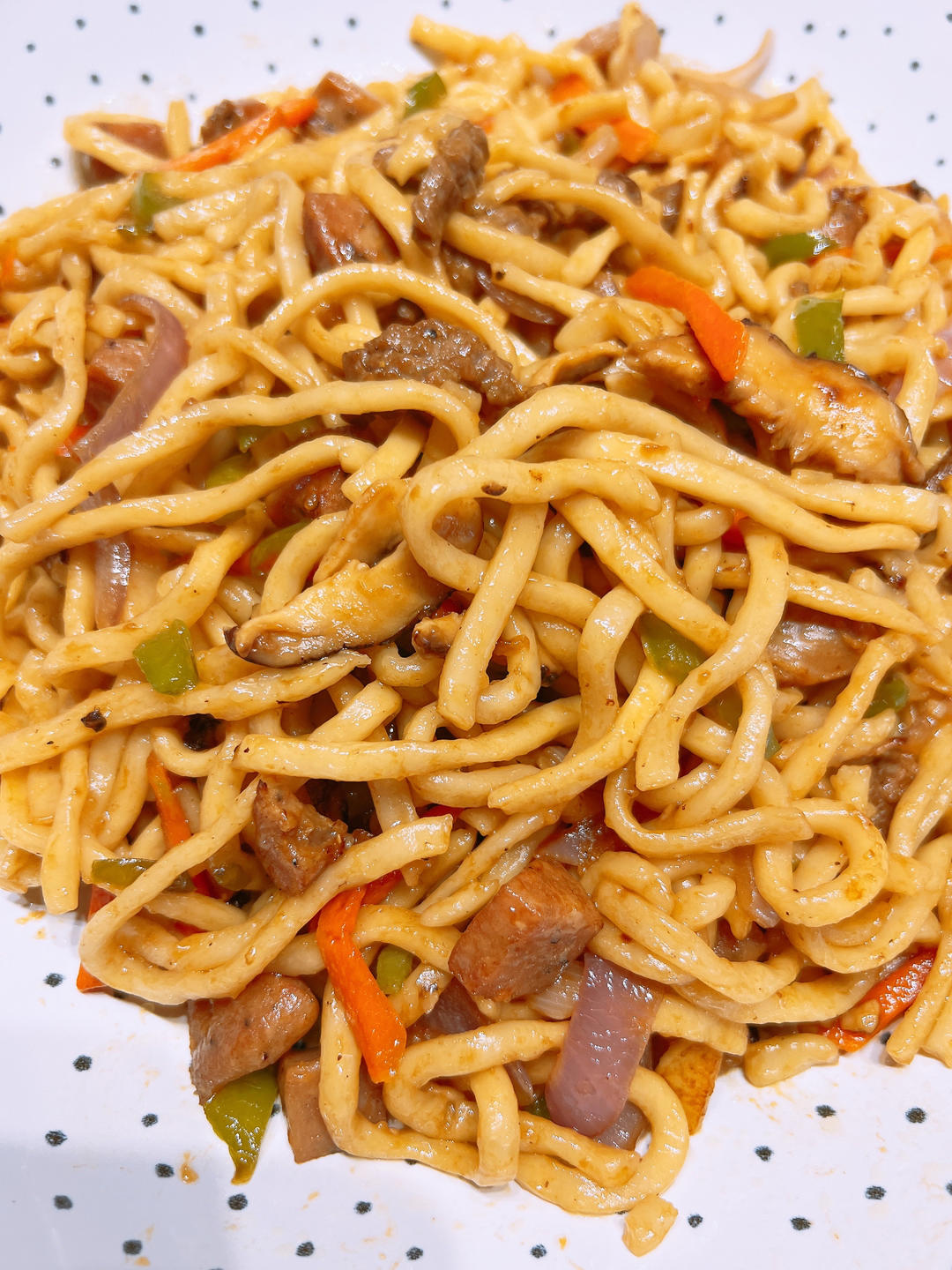 什锦炒乌冬面