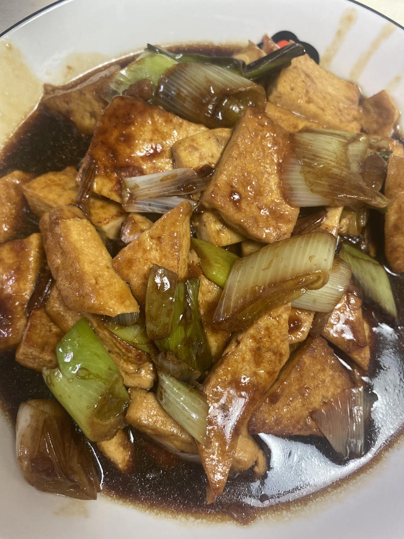 葱烧豆腐