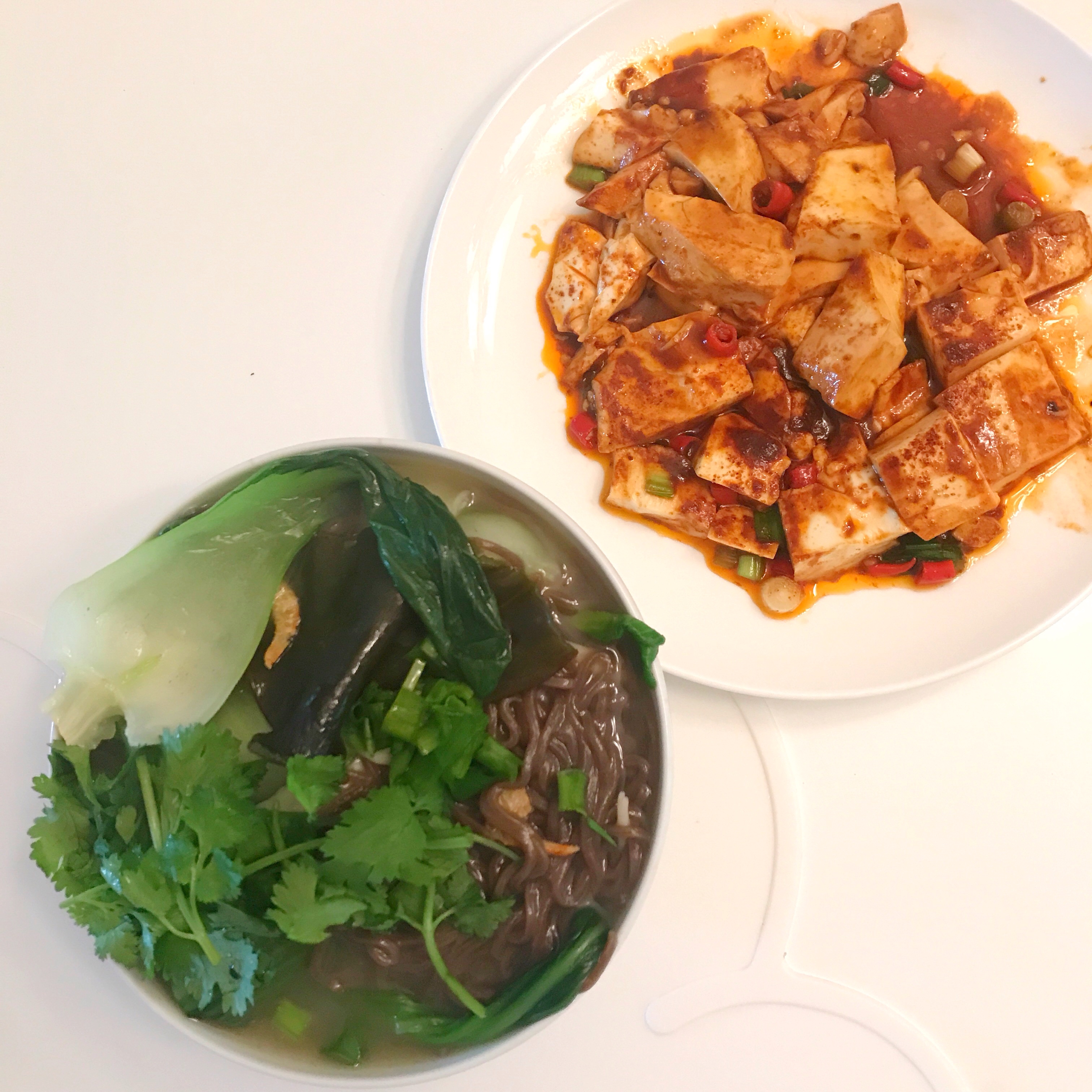 午餐：麻婆豆腐➕青菜荞麦面