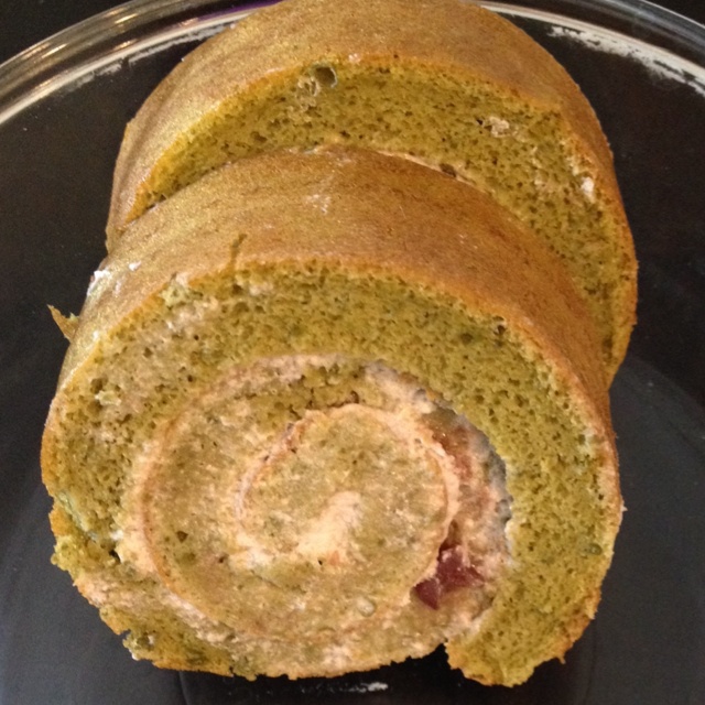 抹茶红豆蛋糕卷