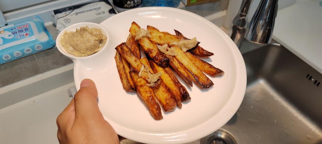 可以开店的蒜香薯角❗空气炸锅即可复制🎉