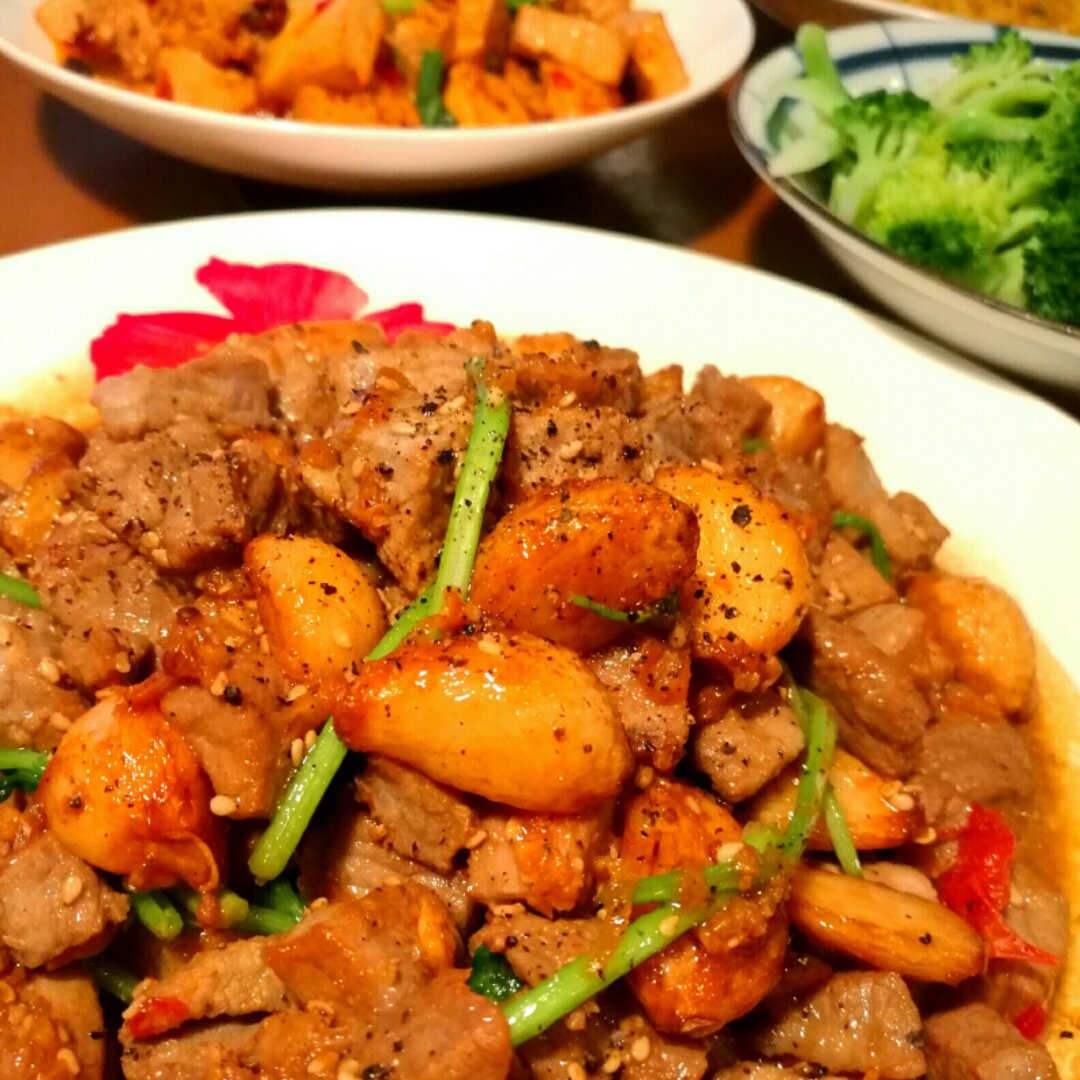 黑蒜子牛肉粒