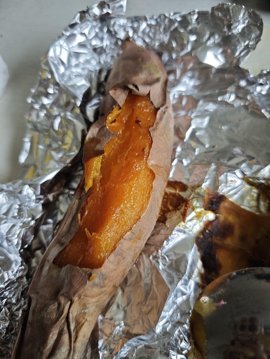 【糯唧唧的烤红薯】糖油四溢皮肉分离外糯里嫩吸溜着吃！