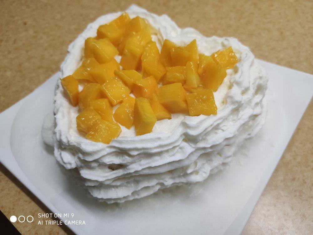 6寸心形戚风蛋糕