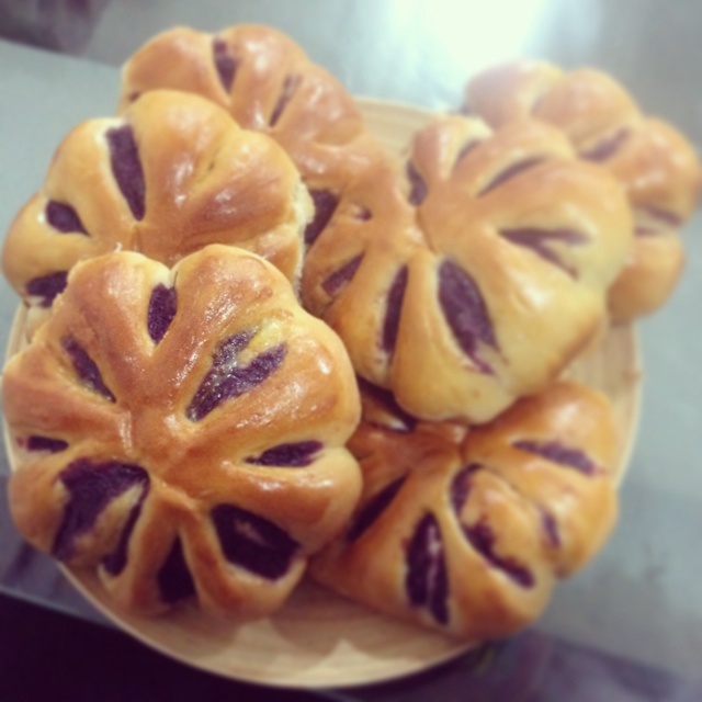 紫薯四叶草面包（汤种法）