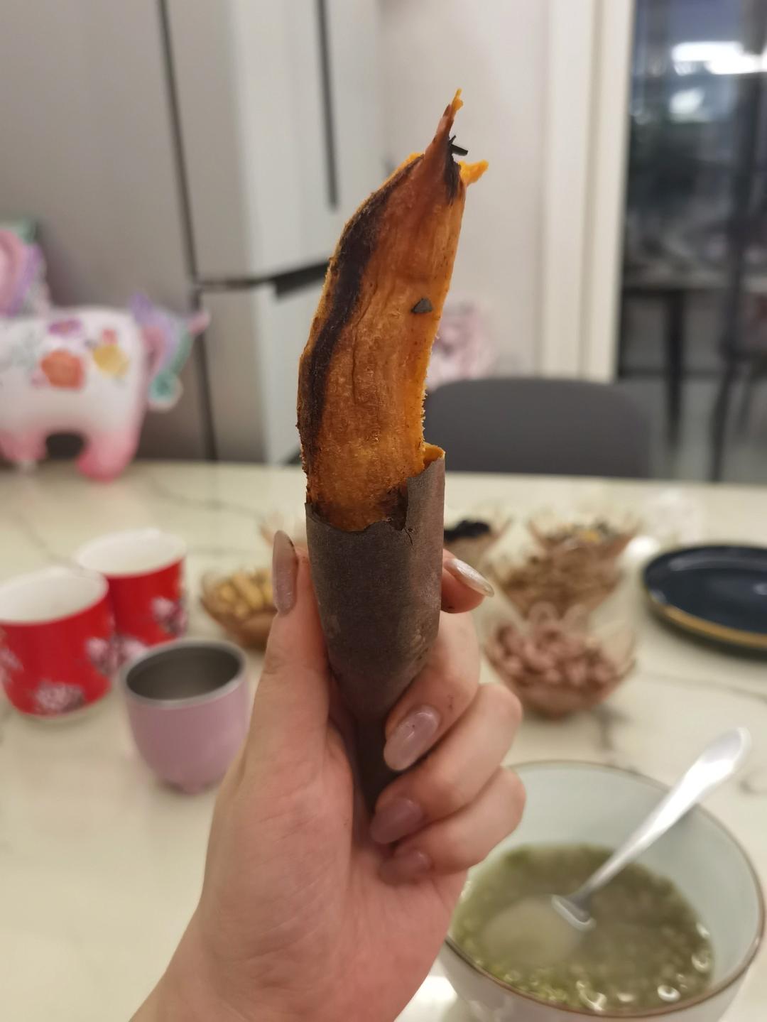【烤箱版烤红薯】