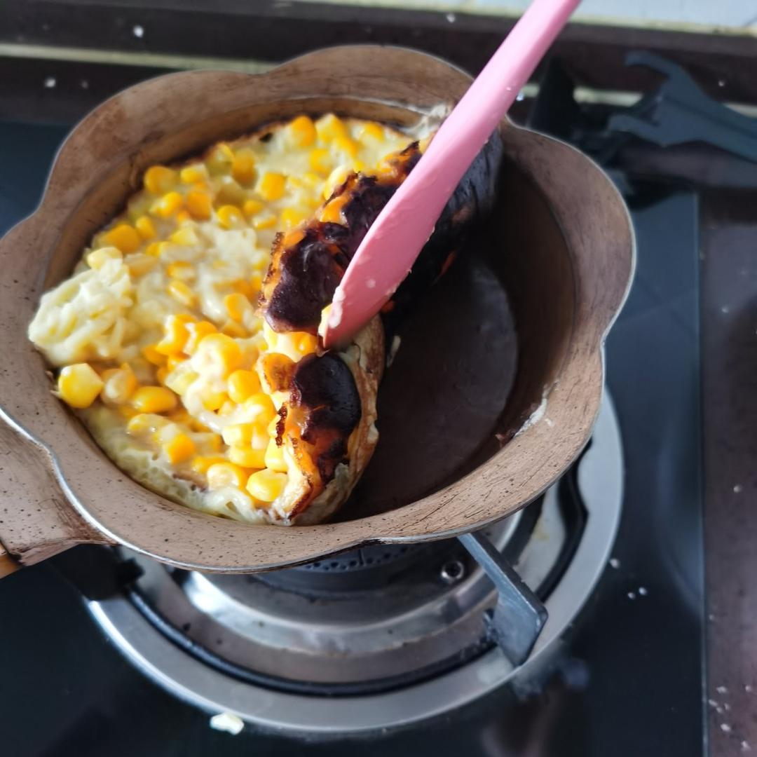 5分钟搞定黄金芝士玉米烙，金黄酥脆，巨拉丝‼️巨好吃‼️