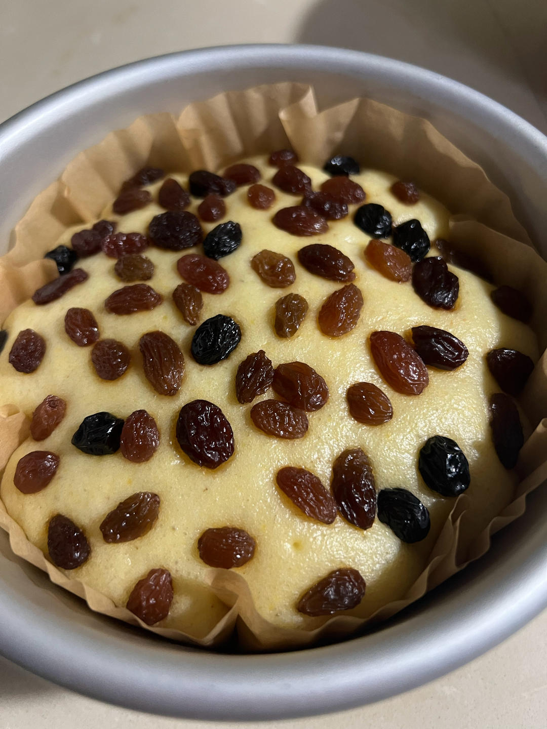 葡萄干玉米面发糕