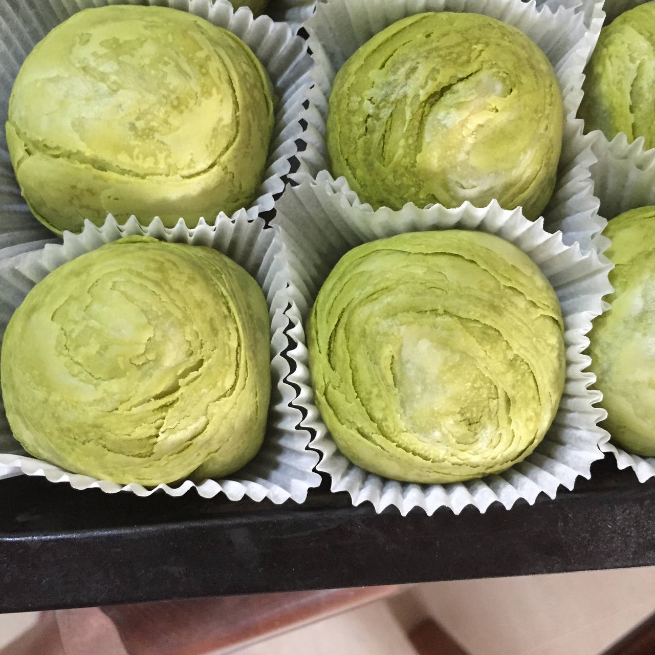蛋黄酥~紫薯、抹茶、原味~花好月圆，中秋快乐~内附一次做六色蛋黄酥方法~