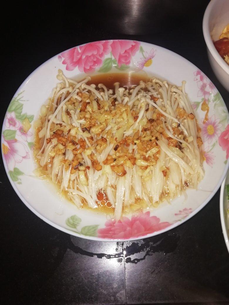 蒜蓉蒸金针菇