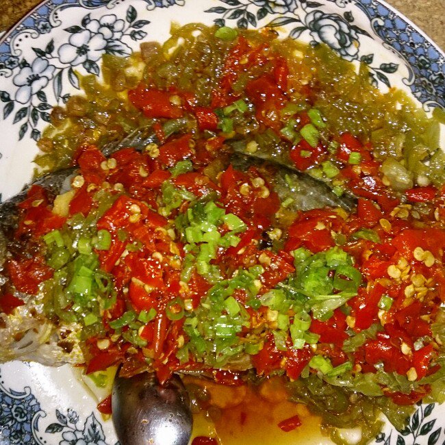 豉椒鲜蒸大黄鱼