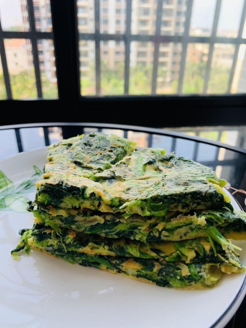 菠菜蛋饼（减脂餐）的做法