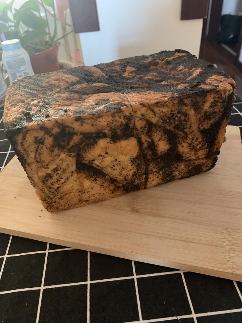 料多多系列--黑芝麻奶酥小吐司