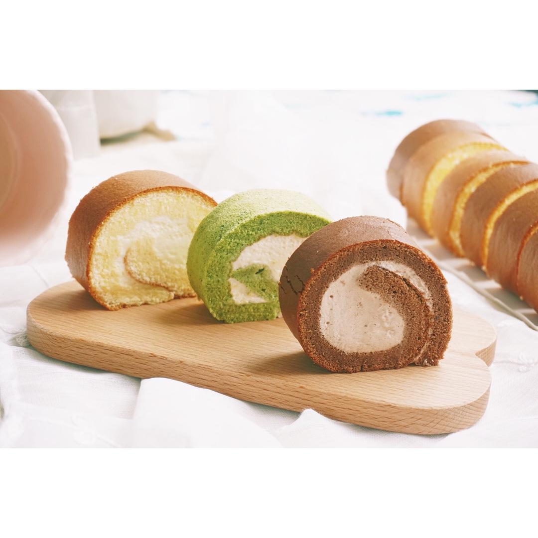 chloe蜜丝兔兔做的抹茶戚风蛋糕卷