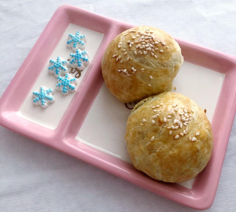 puff pastry（冷冻酥皮）版蛋黄酥（可类推至其他酥皮点心）
