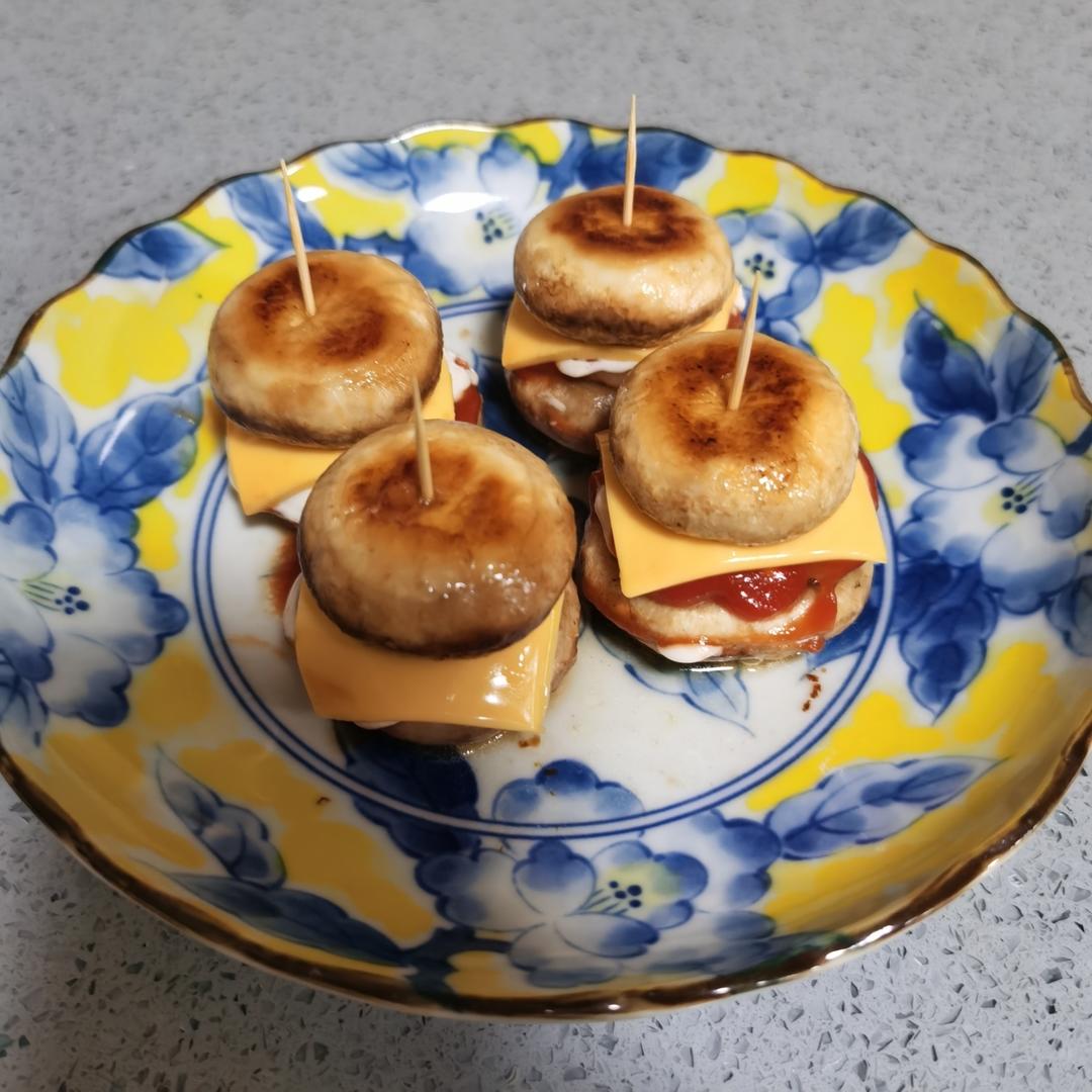 天❗️巨好吃❗️一口爆汁❗️可可爱爱口蘑小汉堡