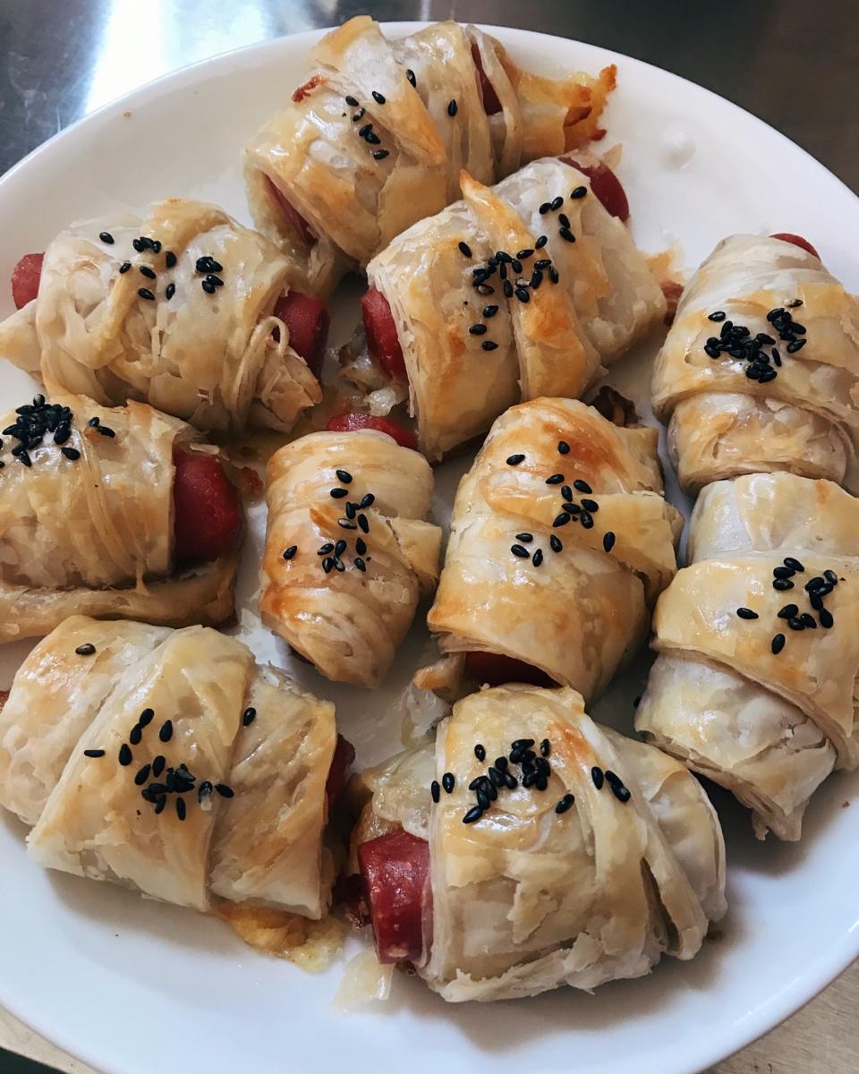 香肠酥皮卷：手抓饼皮还能这样吃，不用和面快速搞定早餐