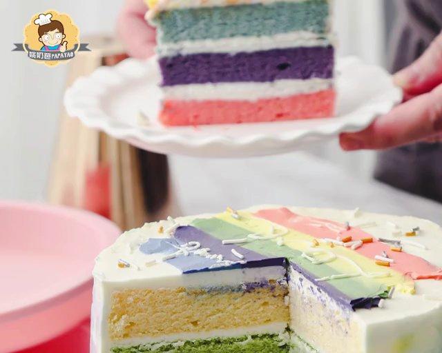 6寸彩虹蛋糕的做法