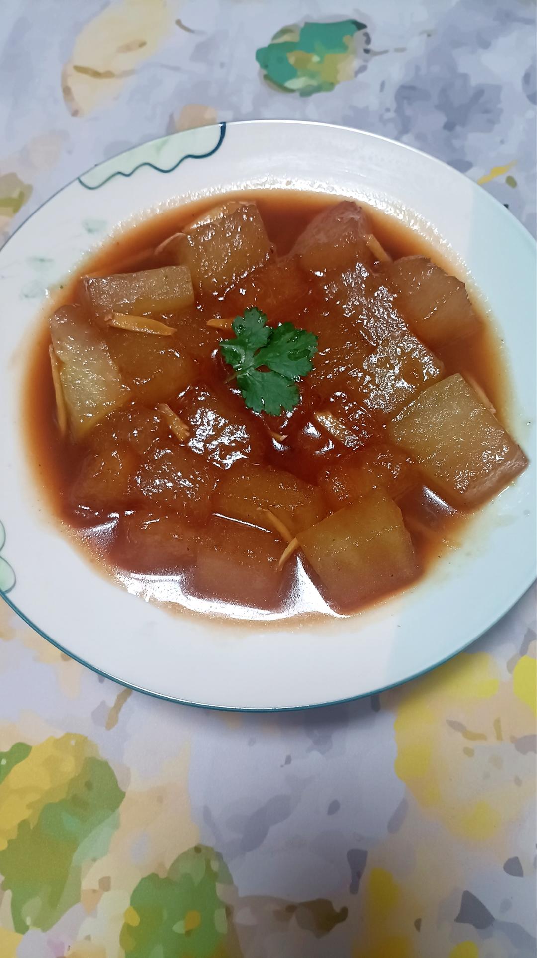 素烧冬瓜（夏天必备的菜，省事又好吃）