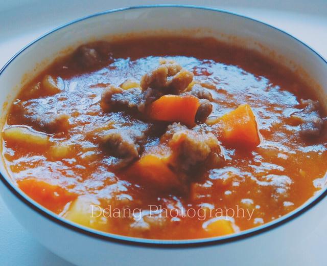 番茄土豆牛肉汤（快手罗宋汤）的做法
