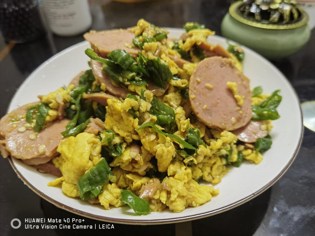 青椒火腿炒鸡蛋