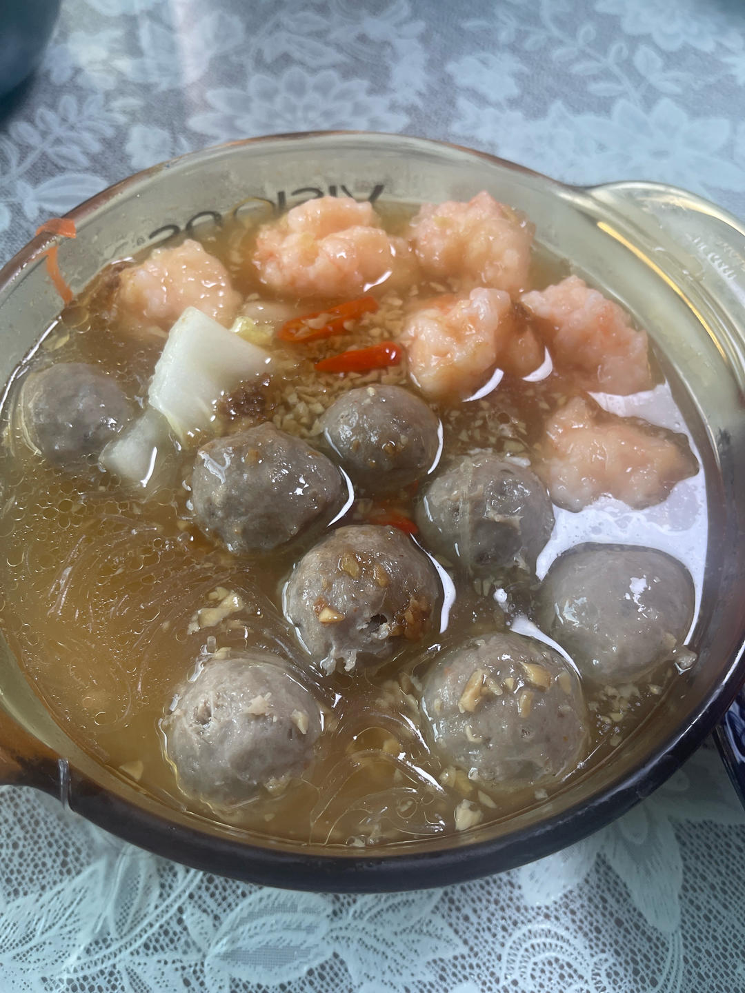 蒜蓉虾滑煲