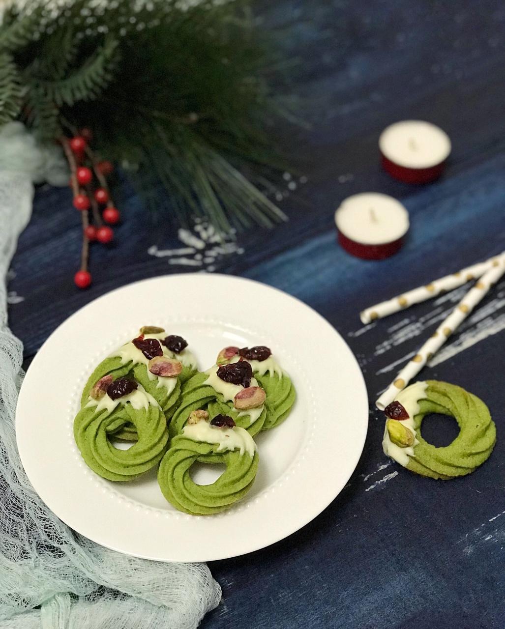 【圣诞】花环小曲奇 Christmas Wreath