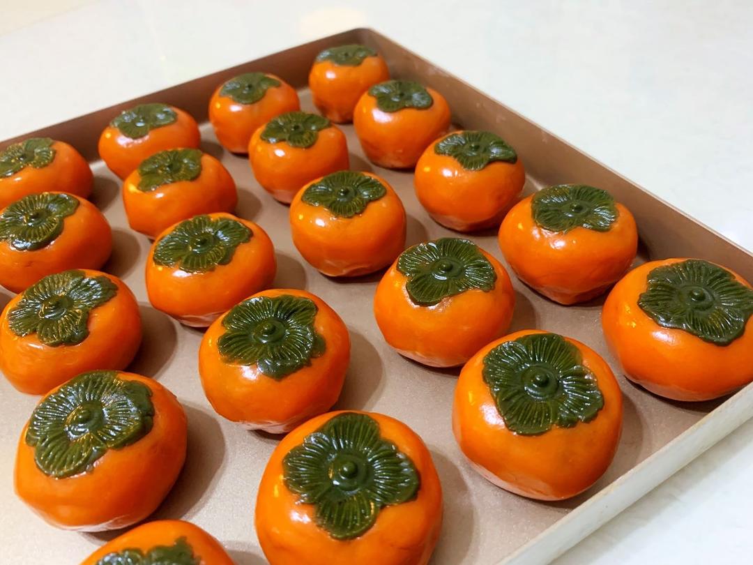 全网独家（原创）柿柿如意—广式金沙奶黄月饼（内附视频做法）