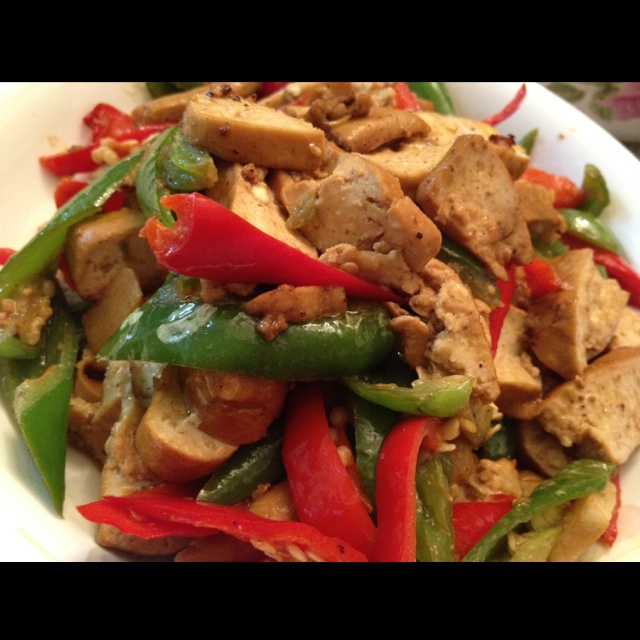 青椒炒豆腐干