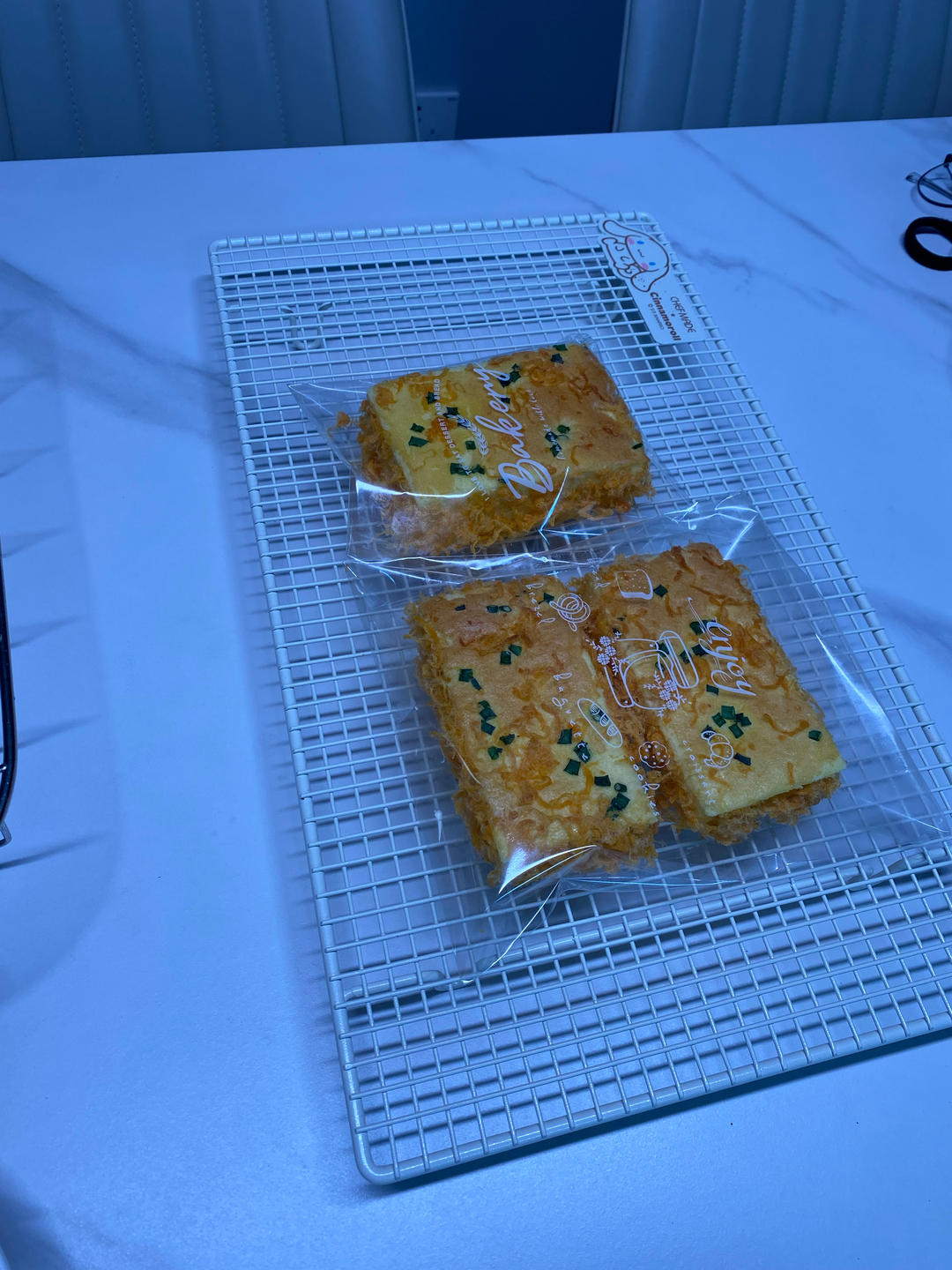 不用卷的肉松蛋糕～