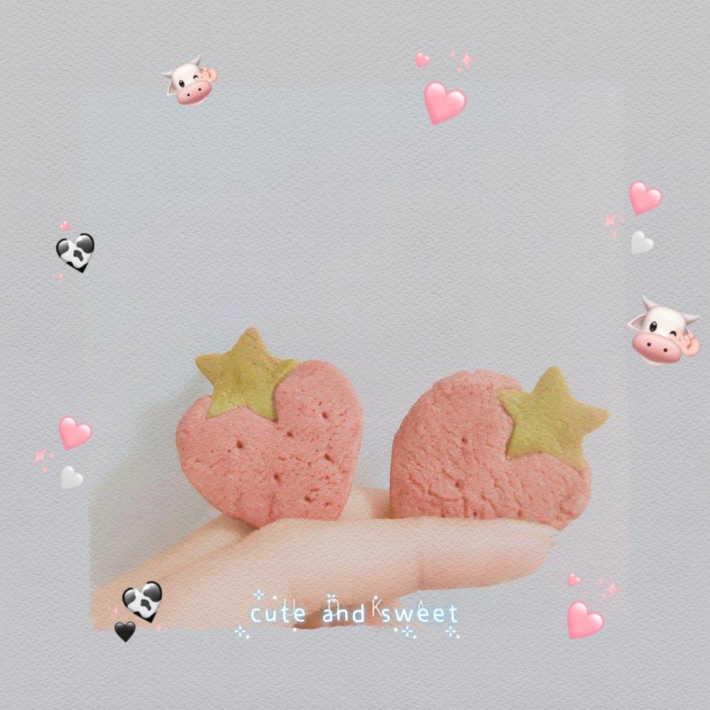 ㊙️吃可爱长大的🍓草莓曲奇饼干‼️少女心爆棚