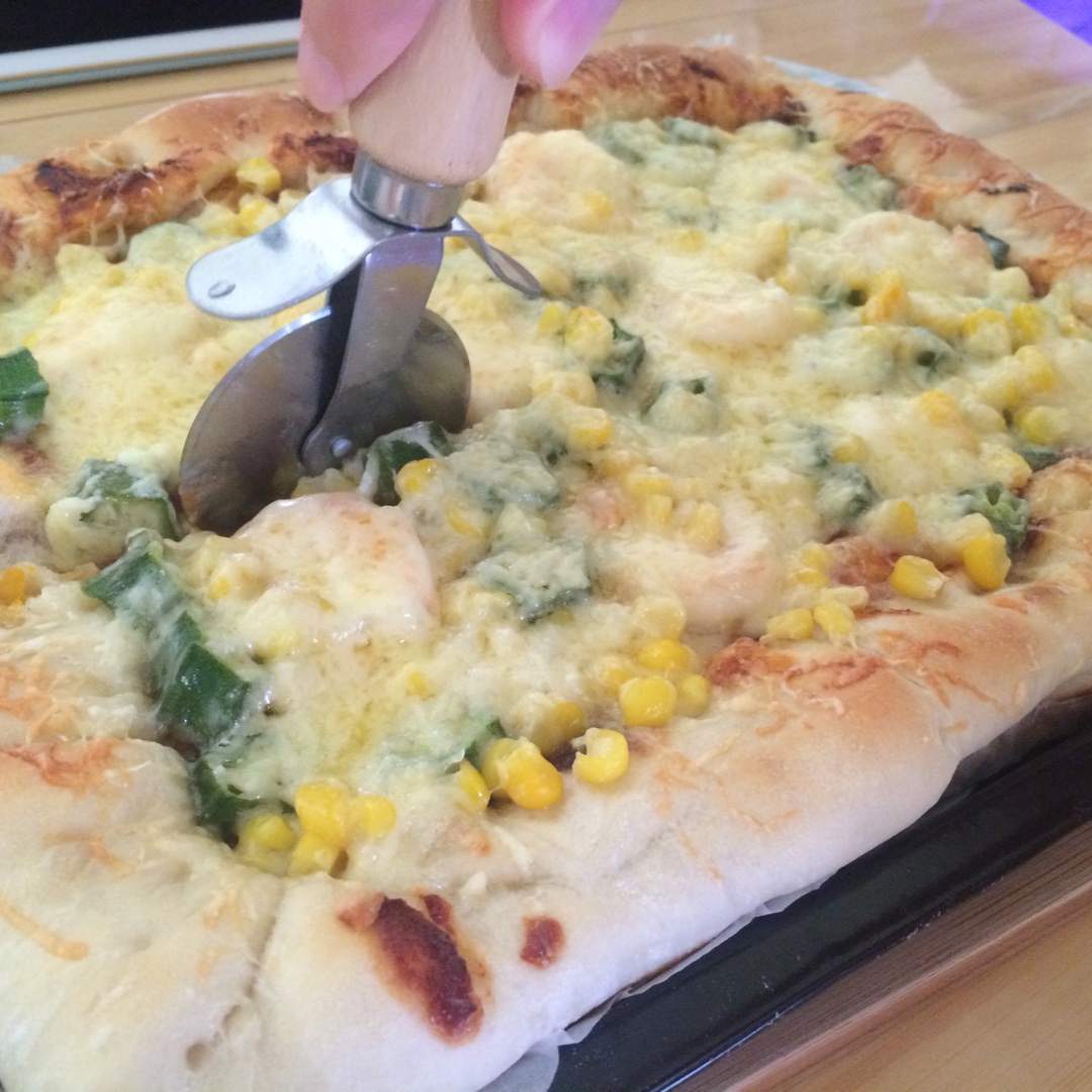 松下106面包机制作披萨