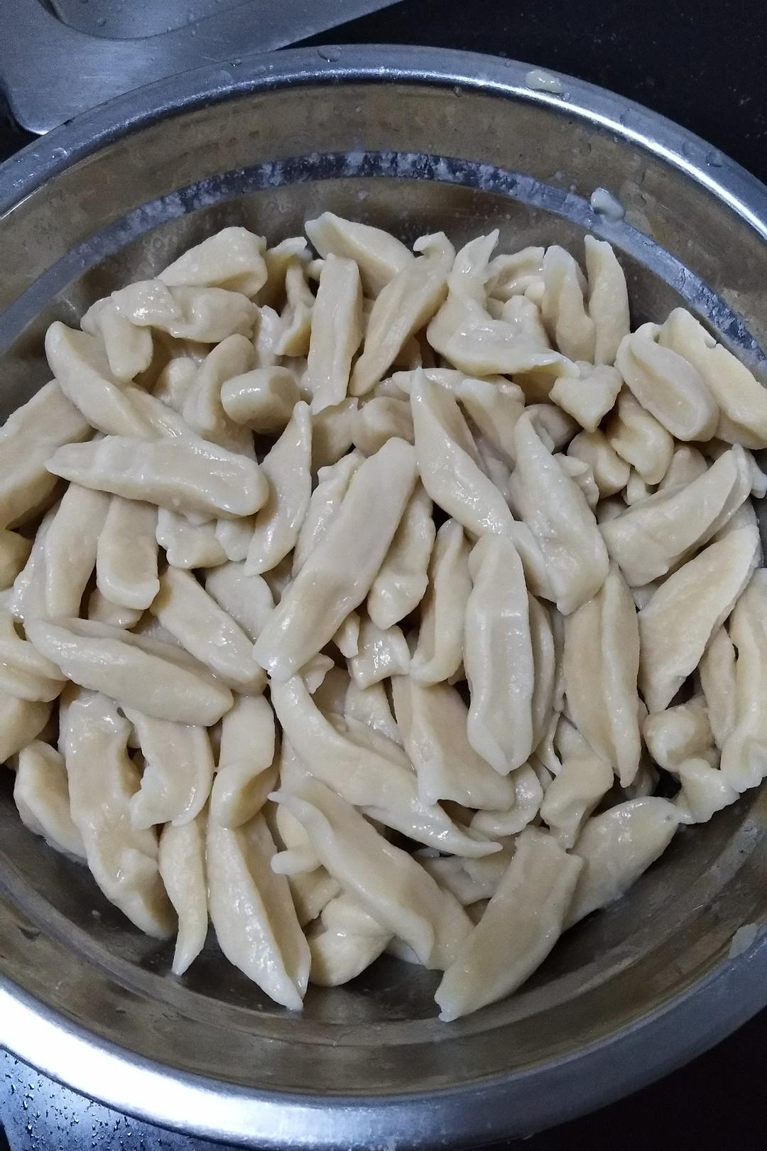 可爱的可妍做的面疙瘩