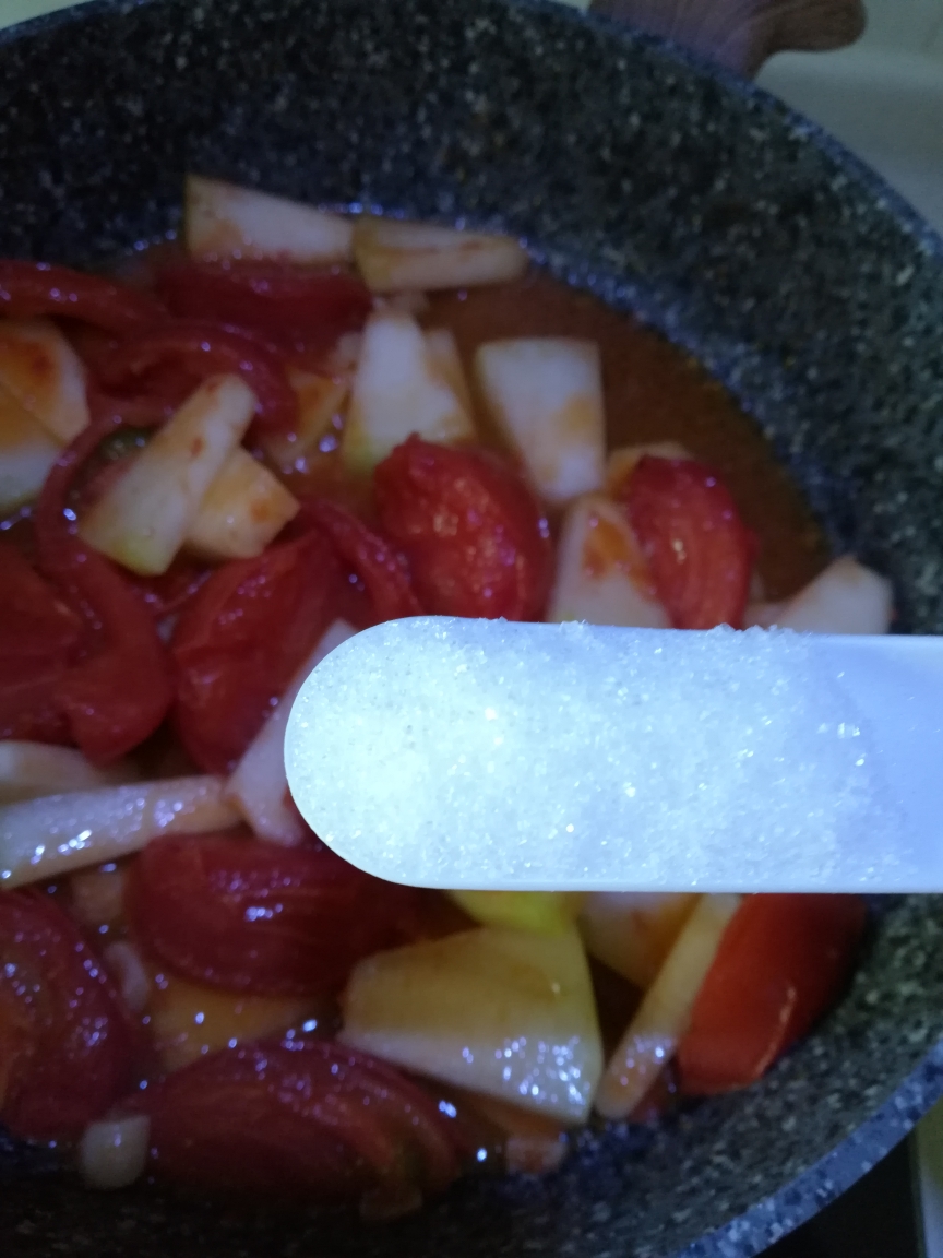 西红柿炒冬瓜加干贝的做法 步骤12