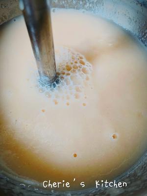 复刻乐乐茶粉桃酪酪，桃子海盐芝士奶盖茶，水果乌龙茶的做法 步骤2