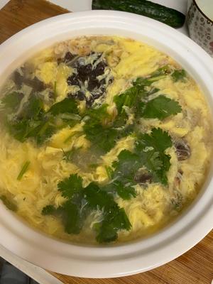 虾皮紫菜蛋花汤的做法 步骤3
