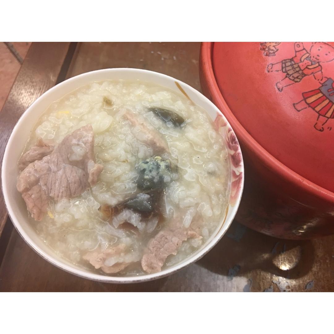 十五分钟快手之香滑皮蛋瘦肉粥(附五分钟电饭煲电压力锅更快捷方法)