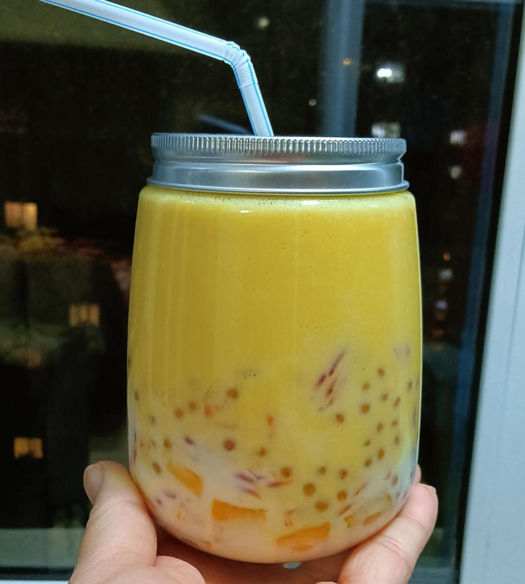 港式甜品——杨枝甘露(芒果西米露)附芒果花切法