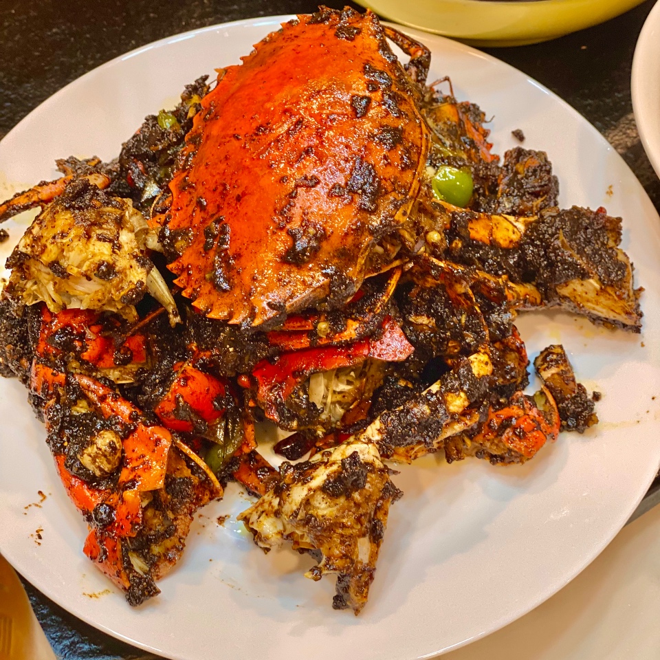 🦀️新加坡黑胡椒螃蟹🦀️黑胡椒蟹🦀️胡椒蟹🦀️的做法
