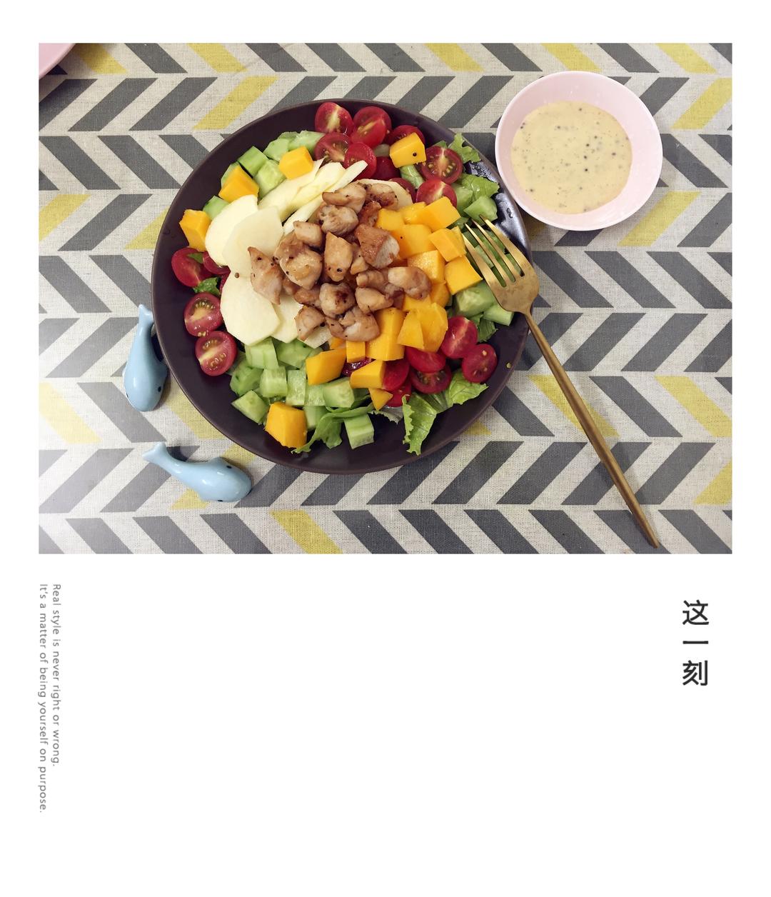 鸡胸蔬果沙拉的做法