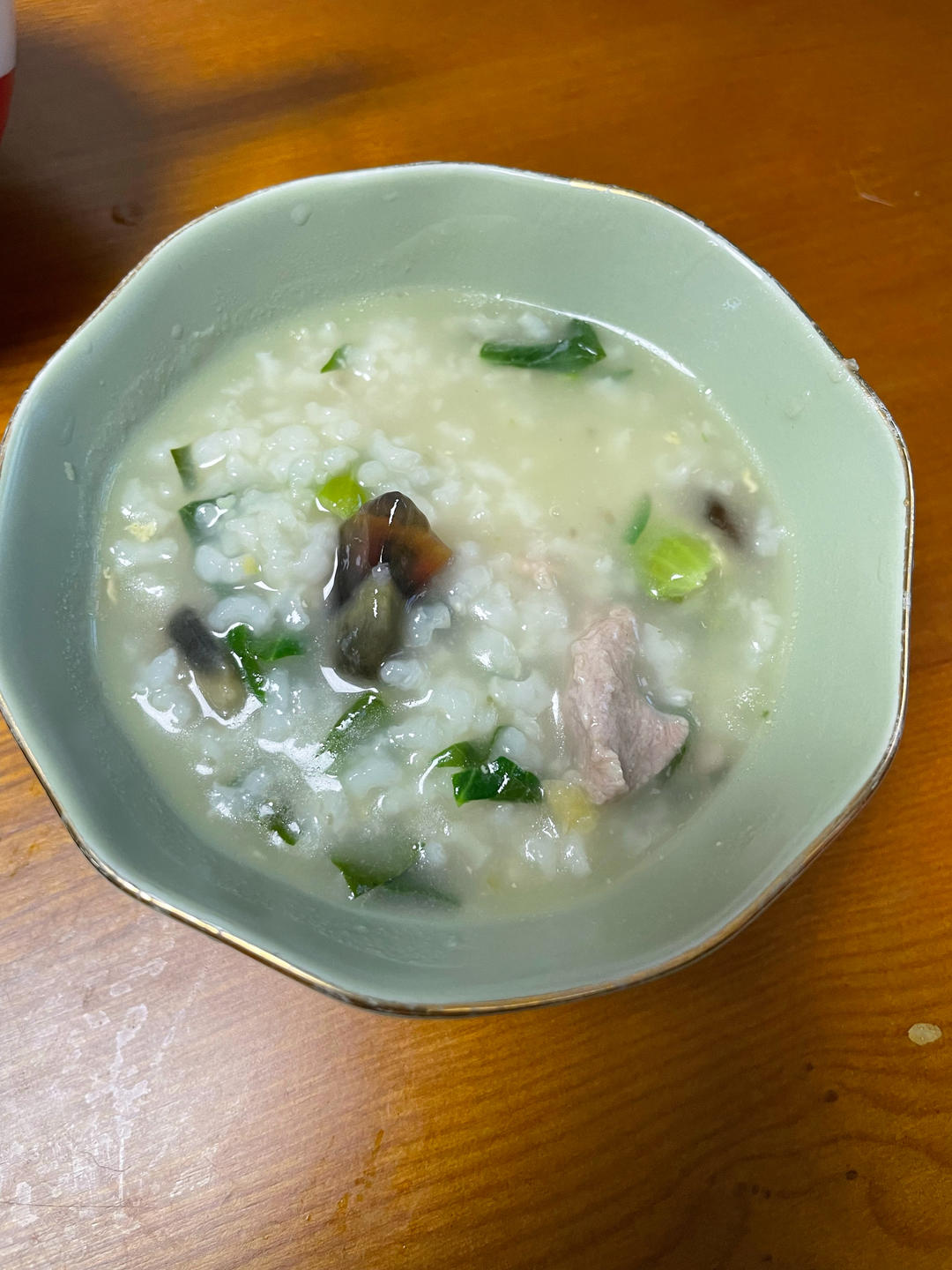 妈妈👩教我做的皮蛋瘦肉粥🥣简单快捷美味😋