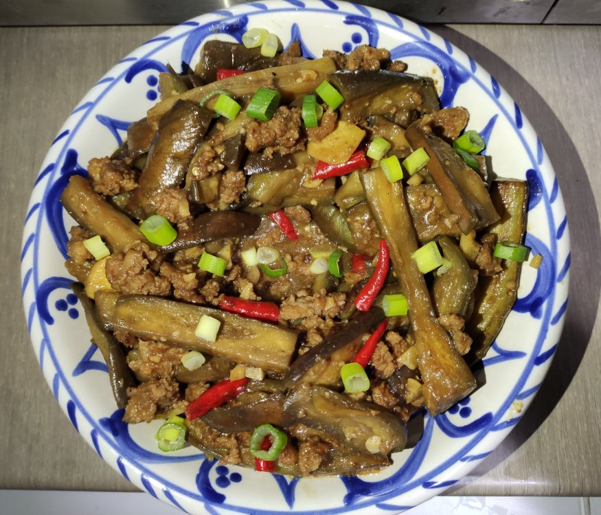 红烧肉沫茄子