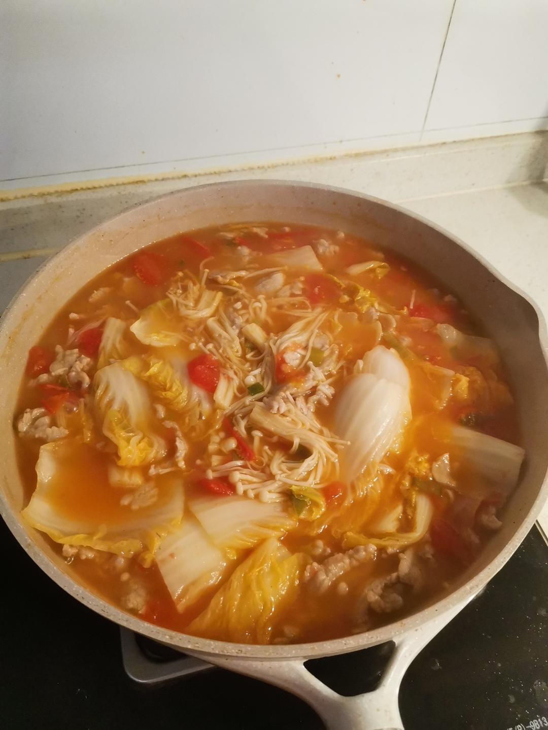 番茄滑肉煲｜酸爽开胃！肉片超级嫩滑