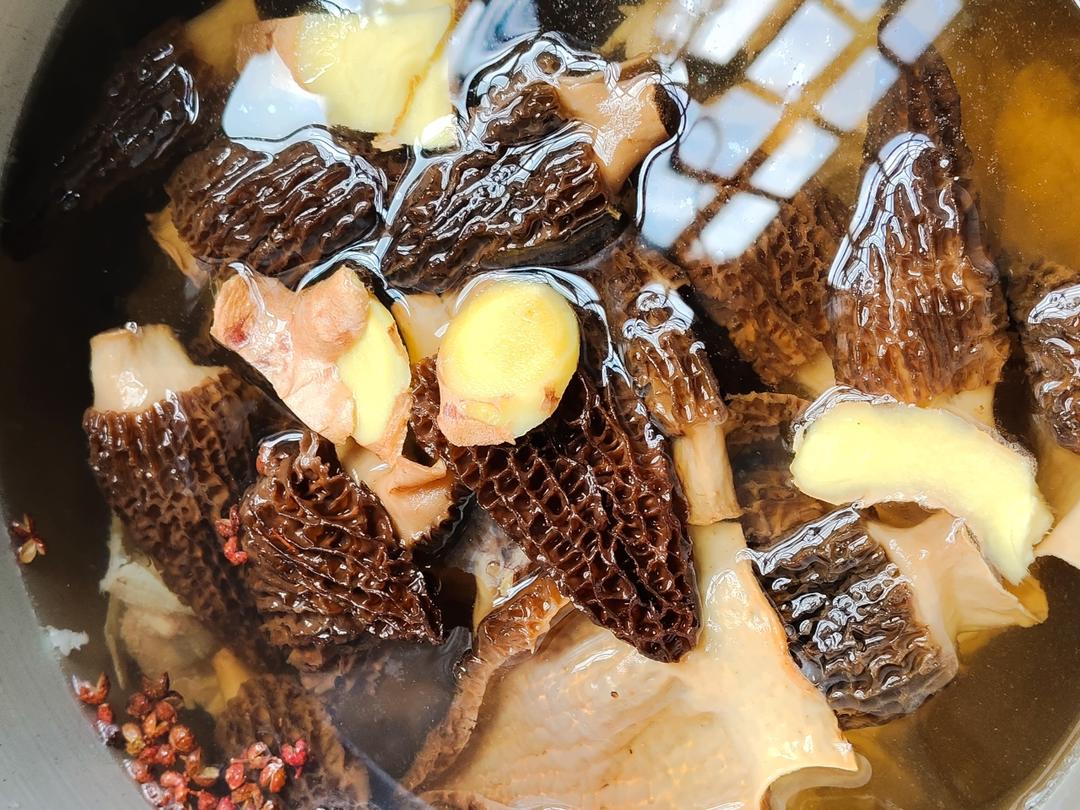 羊肚菌炖排骨汤
