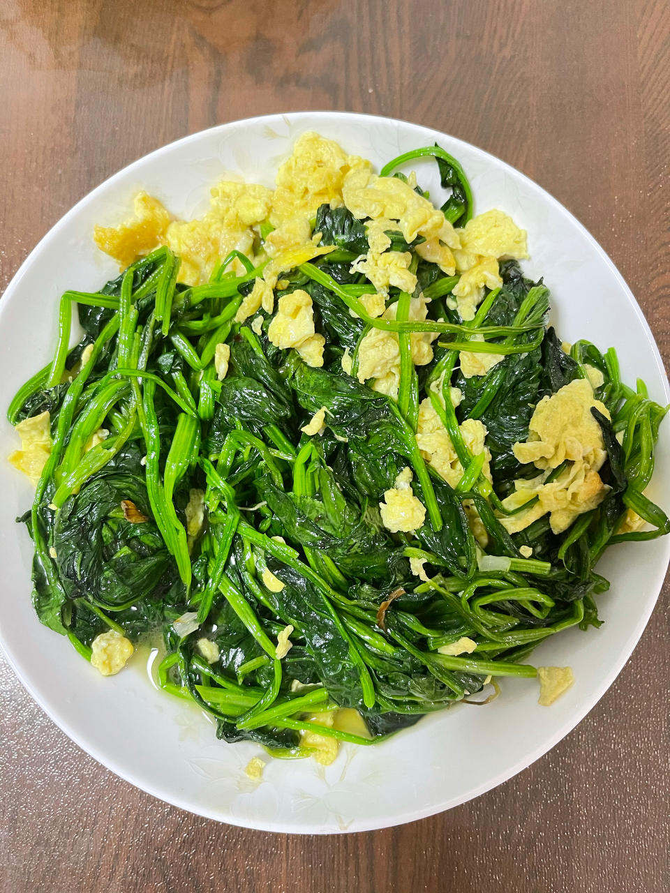 菠菜炒鸡蛋