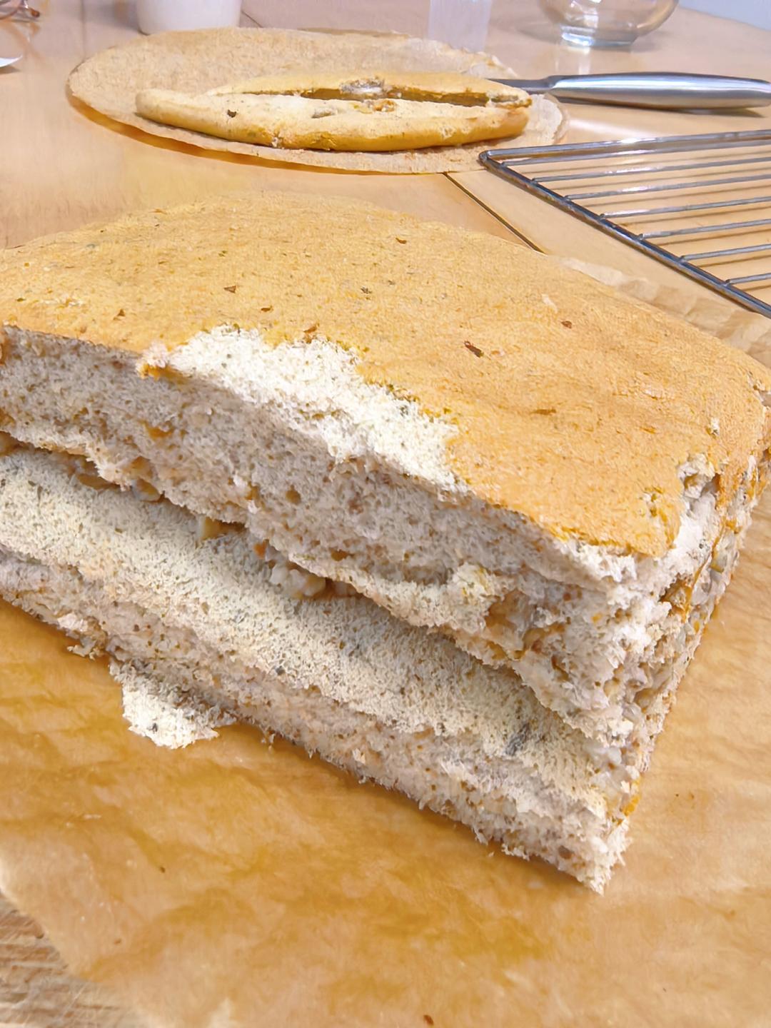 茉莉茶香栗子核桃蛋糕