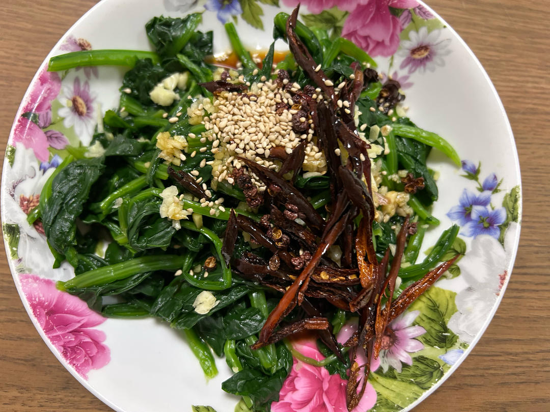 凉拌菠菜(家传秘方)