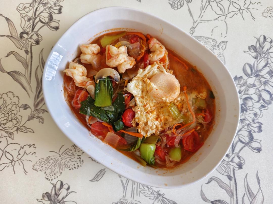 番茄酸汤虾（减脂餐）