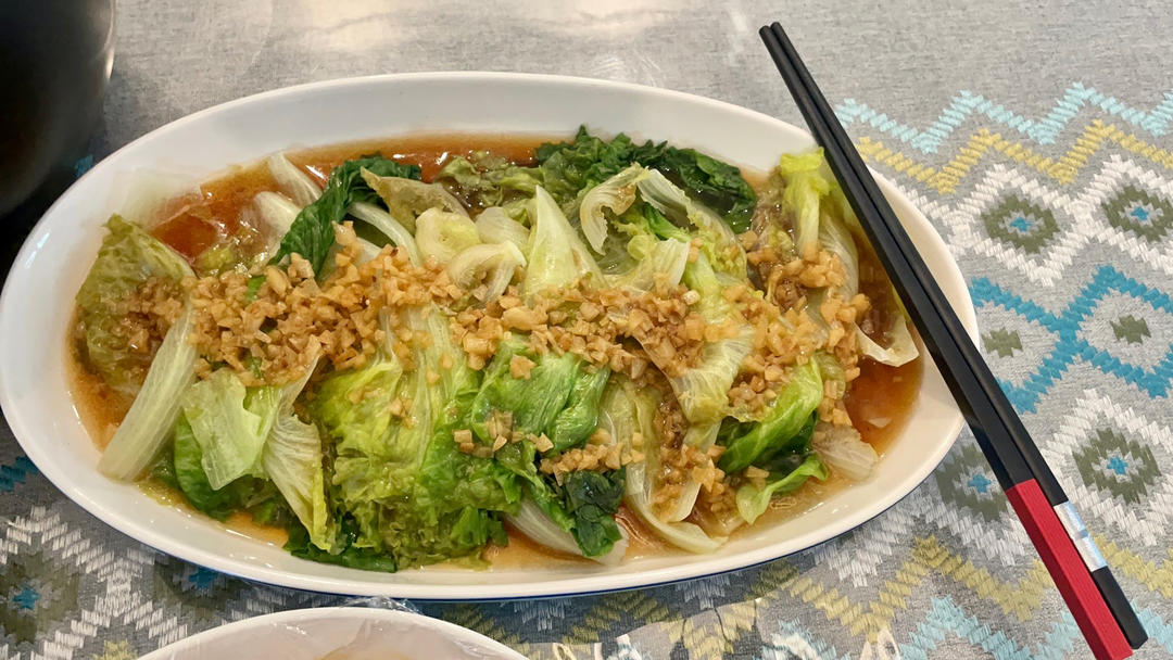 超级好吃低脂低热量的～蚝油生菜